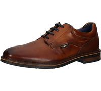 bugatti Men's Business Leather Shoes with Durable Impregnation and Extra Wide fit, Cognac3, 7.5 UK