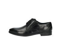 bugatti Men's Business shoe made of leather, Derby with two-tone finish, ergonomic fit with elastic band, Black, 9.5 UK