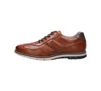 bugatti Men's Casual Leather lace-ups, Sneakers with Hand Finish, Cognac, 8 UK