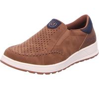 bugatti Men's Casual Slip-on Sneakers, Slippers with Elastic Band and Logo, Cognac, 9 UK
