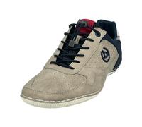 bugatti Men's Casual Sneaker with Flexible Sole, lace-up Shoe with Memory Foam, Elastic Laces, Taupe, 11 UK