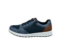 bugatti Men's Casual Sneaker with Zipper, Durable Outsole, Dark Blue, 12 UK
