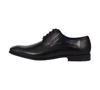 bugatti Men's Classic leather business shoe, derby with a comfortable fit, Black, 12 UK