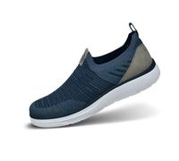 bugatti Men's Comfortable Lace-Up Memory Foam Elegant Casual Easy Fit Trainers Made of Interchangeable Insoles Slippers, Blue Grey, 11 UK