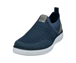 bugatti Men's Comfortable Lace-Up Memory Foam Elegant Casual Easy Fit Trainers Made of Interchangeable Insoles Loafer, Blue Grey, 12 UK