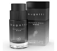 bugatti Dynamic Move Black perfume for men 100 ml I oriental-woody men's eau de toilette I sensual-strong combination of cashmere wood, musk & lychee I fruity, fresh & woody-warm