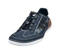 bugatti Men's Fashionable Casual Sneaker with Logo Details and Flexible Sole, Dark Blue, 8 UK