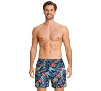 bugatti® - Mens Floral Floral Swim Trunks in Green, Navy, Black or Turquoise, Floral Navy, L