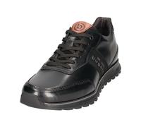 bugatti Men's Full Leather Business Look Lettering On The Side Trainers, Black, 9 UK