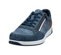 bugatti Men's Klassischer Sneaker mit Zipp-Element und Logo an der Seite, Blue, 9 UK