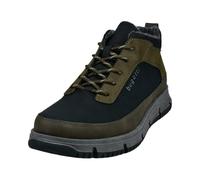 bugatti Men's Lace-Up Boots, Men's Boots, Cold Lining, Interchangeable Footbed, Black Dark Green 1071, 10 UK
