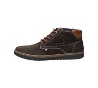 bugatti Men's Leather Trainer Boots with Comfort Wide Fashion Boots, Dark Grey, 42 EU Wide, darkgray, 9.5 UK