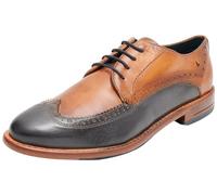bugatti Men's Livorno Flex Evo Lace-up, Dark Grey Cognac, 8 UK