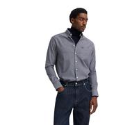 bugatti Men's Long Sleeve Button Down Collar Cotton Shirt, 390-navy, L