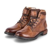 bugatti Men's Modischer Stiefel im Biker-Look mit Warmem Innenfutter Fashion Boot, Cognac, 6.5 UK