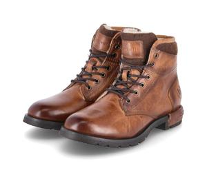 bugatti Men's Modischer Stiefel im Biker-Look mit Warmem Innenfutter Fashion Boot, Cognac, 8 UK