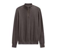 bugatti Men's Pullover Troyer Stand-Up Collar Cashmere Content Regular Fit, 90-Brown, XL