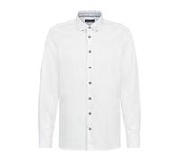 bugatti Men's Shirt Button-Down Long Sleeve Modern Fit, 10-White, XL