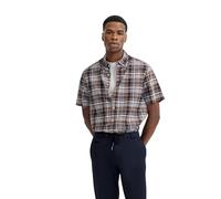 bugatti Men's Shirt Button-Down Short Sleeve Modern Fit, 60-Taupe, M