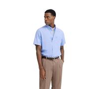 bugatti Men's Short Sleeve Modern Elegant Cotton Classic Slim Business Summer Shirt, 320-Light Blue, L