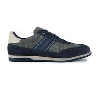 Bugatti Mens Slim Trainers - Blue Leather - Size UK 7