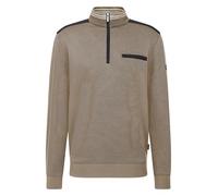 bugatti Men's Sweatshirt Troyer Chest Pocket Cotton, 60-Taupe, M