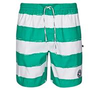 Bugatti ® - Men's Swim Shorts, Green and White Striped Size L