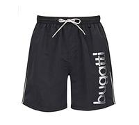 bugatti® Men's Swim Shorts in Blue, Green, Navy Blue, Red, Black or Turquoise, black, L