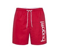 bugatti® Men's Swim Shorts in Blue, Green, Navy Blue, Red, Black or Turquoise, Red-tomato, M