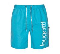 bugatti Men's swim shorts in navy blue, turquoise or black, Malibu Blue (model: 2019), M