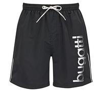Bugatti® Men's Swimming Shorts in Navy Blue, Turquoise or Black - Black - 4X-Large