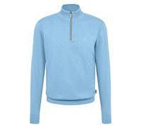 bugatti Men's Troyer Knitted Jumper Stand-Up Collar Short Zip Regular Fit, 320-Light Blue, XXL