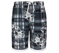 Bugatti® modern men's swim shorts, grey patterned - Grey - XXX-Large