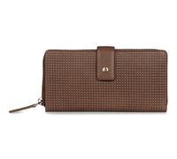 bugatti purse Noemi Ladies Long Zip Wallet Cognac