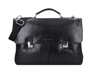 Bugatti Romano Messenger leather 44 cm laptop compartment black