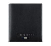 Bugatti Romeo Full Soft Cowhide Leather RFID Protection Card Holder with 8 Card Slots, Black, black, S, Contemporary