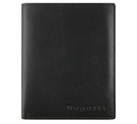 Bugatti Super Slim Genuine Leather Wallet - Slim Wallet with RFID Protection, Black