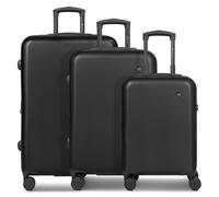 Bugatti Valencia 2.0 4 wheels Suitcase set 3-piece with expansion pleat black
