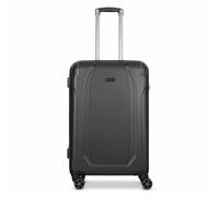 bugatti Valencia Large Suitcase | ABS Trolley with Lockable Handle, Cross Strap, TSA Lock and Mesh Compartment | 45cm x 27cm x 68cm, Black, Valise M (68 cm)