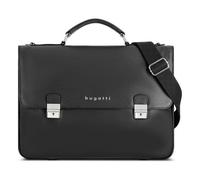Bugatti Valencia Briefcase Genuine Leather 38 cm Laptop compartment black
