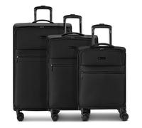 Bugatti Valencia Soft 4 wheels Suitcase set 3-piece Expandable black