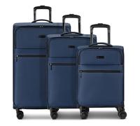 Bugatti Valencia Soft 4 wheels Suitcase set 3-piece Expandable blue