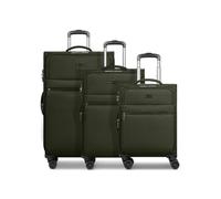 BUGATTI Valencia Soft Series 3-Piece Suitcase Set for Men and Women Travel Trolleys 46.5 x 28.5 x 75 cm Made of High-Quality Flexible Polyester Material Expandable and Double Roll