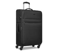 BUGATTI Valencia Soft Series Check-in Suitcase for Men and Women Large XL Trolley 46.5 x 28.5 x 75 cm Made of High-Quality Flexible Polyester Material Expandable & Double Roll