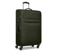 BUGATTI Valencia Soft Series Check-in Suitcase for Men and Women Large XL Trolley 46.5 x 28.5 x 75 cm Made of High-Quality Flexible Polyester Material Expandable & Double Roll