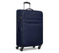 BUGATTI Valencia Soft Series Check-in Suitcase for Men and Women Large XL Trolley 46.5 x 28.5 x 75 cm Made of High-Quality Flexible Polyester Material Expandable & Double Roll
