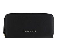 bugatti Zip Around Wallet L Black Saffiano