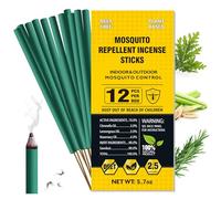 BugBai® Mosquito Repellent 12 PCS, Thicker Natural Citronella Oil Incense Sticks 2.5H Protection for Indoor Home, Plant-Based Bug Insect Barrier for Outdoor Patio Yard Garden Camping Fishing