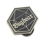Bugbear D20 Pin in Black with Silver Finish | Role Playing Geeky Fun Hard Enamel Pin, S, enamel, not known