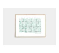 Bugg Creative Norwich Market A4 Art Print | Norfolk | Duck Egg | Wall Art - A4, Pastel blues